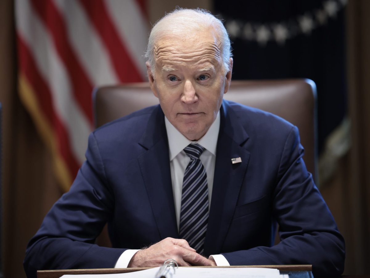 U.S. President Joe Biden delivers remarks while meeting with the Joint Chiefs and Combatant Commanders in the Cabinet Room of the White House May 15, 2024 in Washington, DC. Photo by Win McNamee/Getty Images