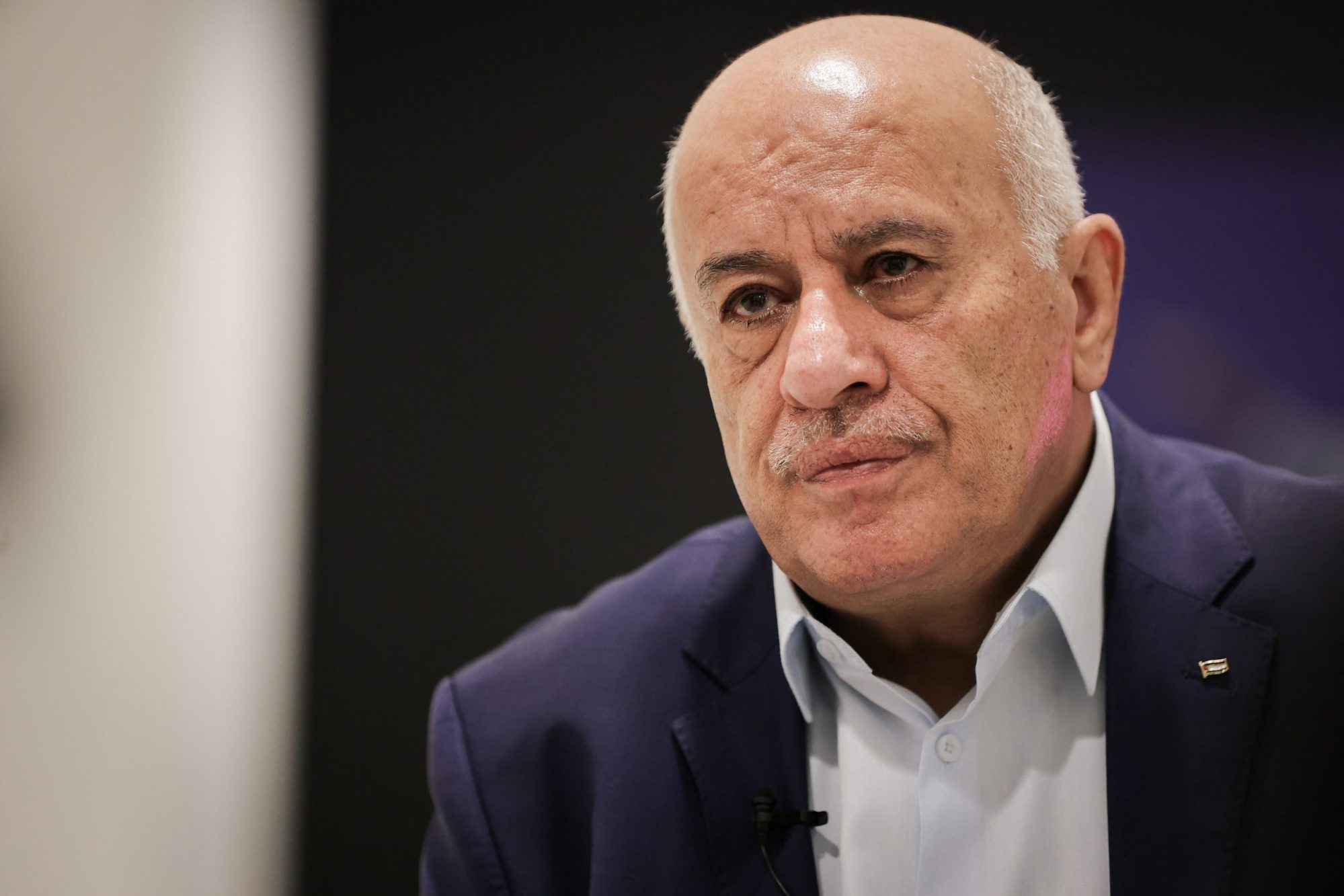 Palestinian Football Association leader Jibril Rajoub, head of the Palestine Olympic committee looks on during an interview in Paris on July 27, 2024, as part of the Paris 2024 Olympic Games. Photo by THIBAUD MORITZ/AFP via Getty Images