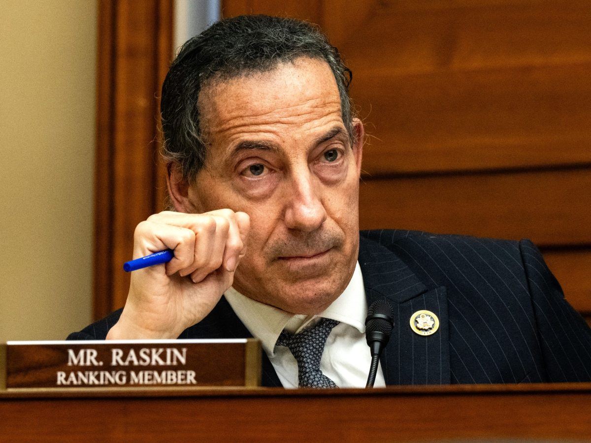 Rep. Jamie Raskin (D-MD) looks on as former New York Governor Andrew Cuiomo testifies before the Select Subcommittee on the Coronavirus Pandemic in the Rayburn House Office Building at the U.S. Capitol on September 10, 2024 in Washington, DC. Photo by Kent Nishimura/Getty Images