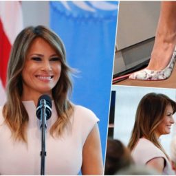 Fashion Notes: Melania Trump Stuns at U.N. in Sleek Dress, Floral Stilettos