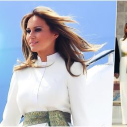 Fashion Notes: Melania Trump Takes India’s Taj Mahal in Herve Pierre
