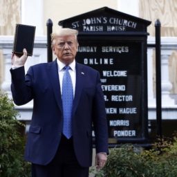 Donald Trump Visits St. John’s Church, Vows to End the Rioting